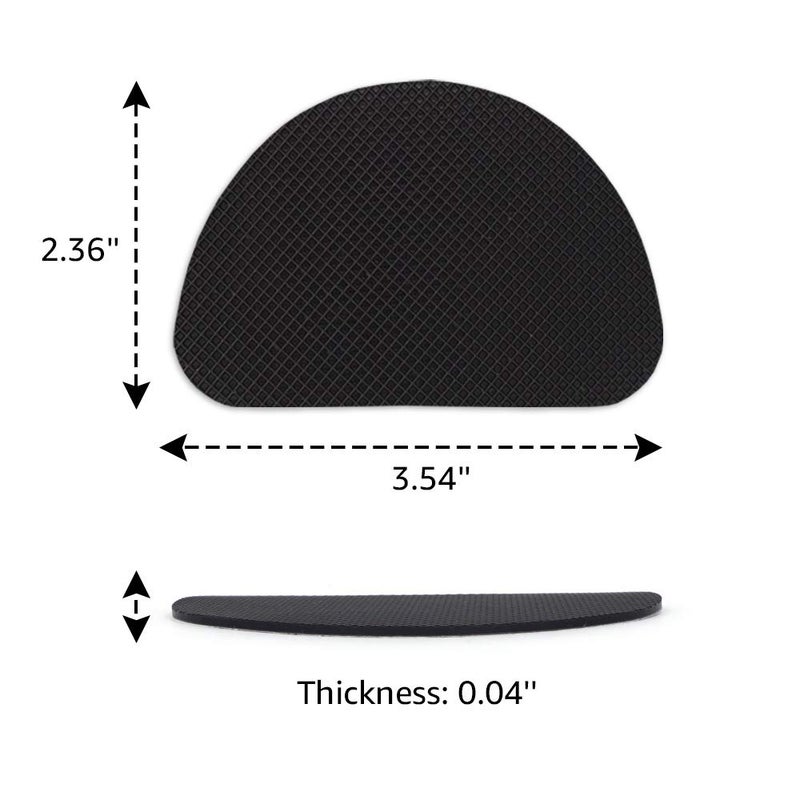 Beautulip Non-Skid Pads for Shoes Noise Reduction Self-Adhesive Slip Resistant Sole Stick Protector Pack of 8 (Black) - Image 3